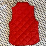 J.Crew  Vibrant orange Quilted Vest zip up Photo 3