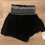 Cali 1850 Black White Smocked Summer Spring Linen Shorts Casual Photo 0