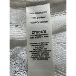 Chico's  Cleo Cutout Jacquard Top Short Sleeve Knit Fashion Antique White Size 2 Photo 4