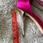 Glint hot pink rhinestone zip up stiletto heels Size 7.5 Photo 8