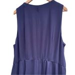 Eloquii  Wide Leg Sleeveless V Neck Jumpsuit Plus Size Navy Blue One Piece Sz 22 Photo 5
