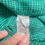 CAbi  429 Emerald Green Dotted Kelly Shirt Dress S 3/4 Roll Tab Sleeves Photo 12