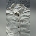 Jane and Delancey  cream denim shirt, jacket, size M Photo 1