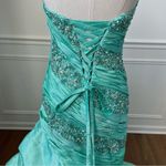 Mac Duggal Mermaid Prom Dress Corset Back Mint 2 Photo 10