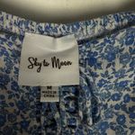 Sky to Moon Vivid Ditsy Floral Corset Crossed Tie Mini Skort Blue Size Medium M Photo 7