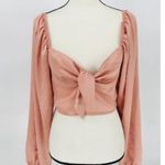 Princess Polly  Estee Cropped Blouse Top | Pink Size 10 | Trendy &‎ Chic Photo 11