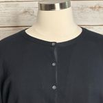 Lands' End  classic minimalism black cotton button-down cardigan sweater Size 3X Photo 1