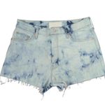 MOTHER Superior The Tomcat Kick Fray Shorts 31 Tie Dye Acid Wash Cut Off Blue Photo 1