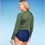 Kona Sol Women's UPF 50 Cropped Crewneck Long Sleeve Rash Guard -  Olive Green XL Photo 1