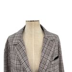 Free People Cali Plaid Blazer Jacket Gray Neutral Size Large Photo 2