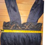 Annique vintage black pleated plunge pencil lingerie nightgown size‎ medium Photo 2