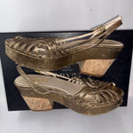 Prada Vintage  Heels Gold Slingback Size EUR 37 US 7 with Box & Shoe Bags Photo 7