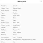 SheIn Plus Polka Dot Print Lantern Sleeve Peplum Top Photo 8