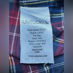 UNTUCKit Sadie Casual Long Sleeve Button Down‎ Womens size 2 Navy Red Plaid Photo 5