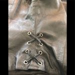 wilson's leather VTG Wilson Maxima Black Buttery Leather Vest M Full Zip Side Lace Up Festival Photo 1