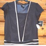 NWT Black White Bubble Hem Dress Black Size 6 Photo 3