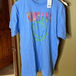 Nirvana NWT  Women's Short-Sleeve Neon Smile Boyfriend Graphic Tee Size 2XL Photo 0