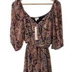 Luxology  Maxi Dress Floral 3/4 Sleeve V-neck Size Medium NWT Photo 2