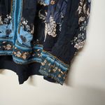 Farm Rio  Blossom Tapestry Black Bee‎ Smocked Oversized Blouse Top NWT XS Photo 4