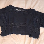BCBGMAXAZRIA NWT BCBG Navy Blue lightweight knit XS woven sweater summer sweater open knit Photo 0