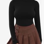 MANGOPOP Women's Mock Turtle Neck Long Sleeve Tops Bodysuit Jumpsuit Photo 1