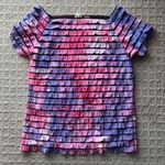 Tiara International Tiara Womens Small S Pink Purple Ruffle Blouse Top T Shirt Tee Y2K 90s Photo 0