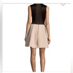 Halston Heritage  jacquard Fit Flare Color block puff cocktail Mini Dress 2 Photo 1