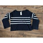 Faherty  Sport Jersey Shirt Womens Large Long Sleeve Tee Cape May Stripe NWT Photo 1