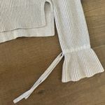 all saints gray eloise jumper knit pullover sweater tie sleeves Photo 4