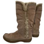 The North Face  Jozie II Boots Taupe Sz 6 Waterproof Insulated Suede Leather Fur Photo 0