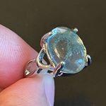 Greenish opal S925 silver ring size 5.25 Photo 5