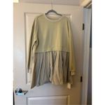 NEW Crew Neck Pullover Oversized Sweatshirt Mini Dress L Tan Size L Photo 3
