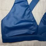 Victoria's Secret Victoria’s Secret Sport Steel Metallic Blue V Neck Sports Bra Size Small Photo 5
