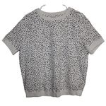 Rachel Zoe Women's White Black Speckle Dot Casual Crew Short Sleeve Shirt Size M Photo 0