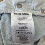 One Teaspoon Light Blue Frayed Jean Shorts Photo 5