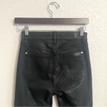 7 For All Mankind Womens Jeans Coated Black High Waist Skinny Ankle Size 26 Photo 3