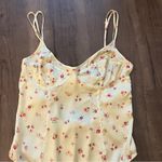 ZARA NWOT  YELLOW SATIN FLORAL BODYSUIT Photo 3