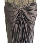 Sherri Hill Black Satin  Bustier Corset Dress Size 4 Photo 11