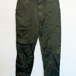 J Brand  Olive Green Cotton Blend Satin Cargo Skinny Pants Photo 0
