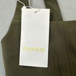 NWT PEAOFBLRD Olive Green Corset Top S Sleeveless Square Neck Zip Back Cute Photo 5