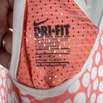 Nike  Dri Fit women’s racer back tank top vented polka dots peach activewear run Photo 5