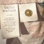 Rachel Zoe  100% Linen Shirt XL Dress Cover Up‎ Pink Floral Button Down ResortEUC Photo 4