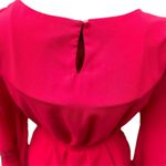 By & By Red Mini Dress Size Medium 3/4 Embellished Butterfly Sleeves Photo 11