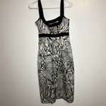 Diane Von Furstenberg  Dress Silk Sheath Bodycon Koi Fish Y2K Black White 2 Photo 4