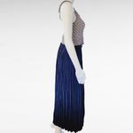 Lee Vintage Kathie  Navy Crinkle Broomstick Maxi Skirt Size Large Photo 3