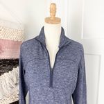 Lululemon Run Briskly 1/2 Zip Pullover Heather Blue Sz 10 Photo 3