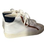 Madewell MWL High Top Sneakers White Leather Suede Brown Accents Size W 8 M 6.5 Photo 2