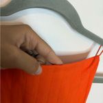 ZARA  Neon Orange Ribbed Cotton Midi Dress Photo 6