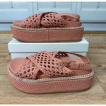 Ulla Johnson Gili Woven Leather Flatform Sandals Sundew Size 9/9.5 US 40 EU NIB Photo 3