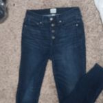 J.Crew 9" 27x28 Toothpick 27 Button Fly Indigo Blue Jeans Denim Photo 9